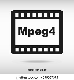 Video icon. Flat design style. Vector EPS 10.