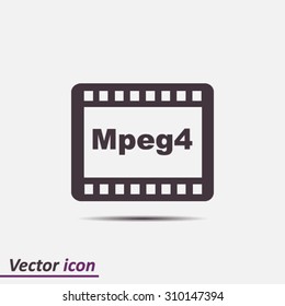 Video icon. Flat design style. Vector EPS 10.