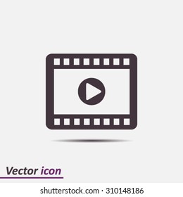 Video icon. Flat design style. Vector EPS 10.