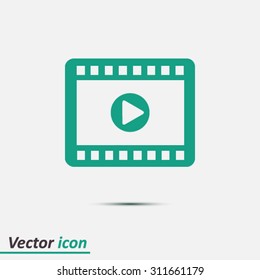Video icon. Flat design style. Vector EPS 10.