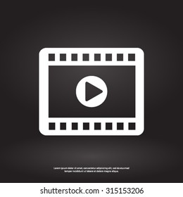 Video icon. Flat design style. Vector EPS 10.
