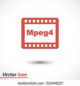 Video icon. Flat design style. Vector EPS 10.