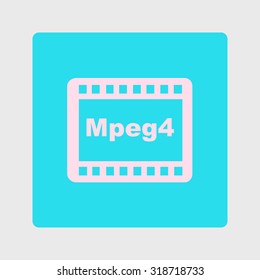 Video icon. Flat design style. Vector EPS 10.