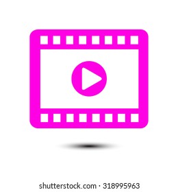 Video icon. Flat design style. Vector EPS 10.