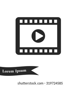 Video icon. Flat design style. Vector EPS 10.