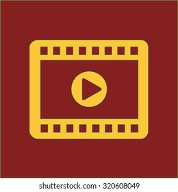 Video icon. Flat design style. Vector EPS 10.