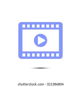 Video icon. Flat design style. Vector EPS 10.