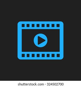 Video icon. Flat design style. Vector EPS 10.