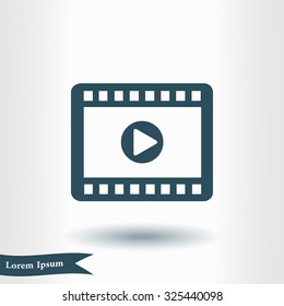 Video icon. Flat design style. Vector EPS 10.