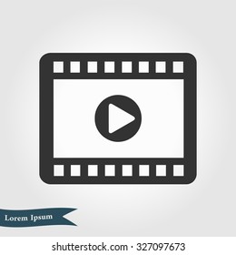 Video icon. Flat design style. Vector EPS 10.