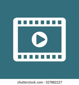 Video icon. Flat design style. Vector EPS 10.