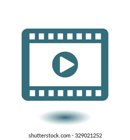 Video icon. Flat design style. Vector EPS 10.