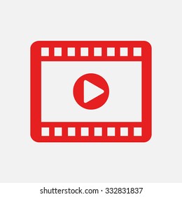 Video icon. Flat design style. Vector EPS 10.