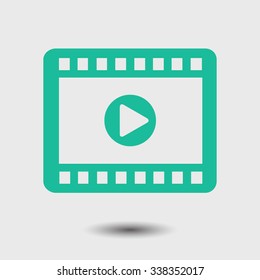 Video icon. Flat design style. Vector EPS 10.