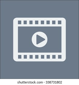 Video icon. Flat design style. Vector EPS 10.