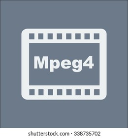 Video icon. Flat design style. Vector EPS 10.