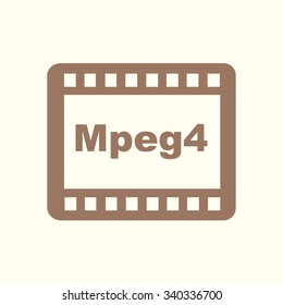 Video icon. Flat design style. Vector EPS 10.