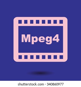 Video icon. Flat design style. Vector EPS 10.