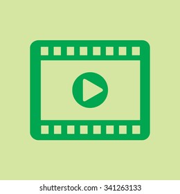 Video icon. Flat design style. Vector EPS 10.