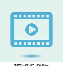 Video icon. Flat design style. Vector EPS 10.