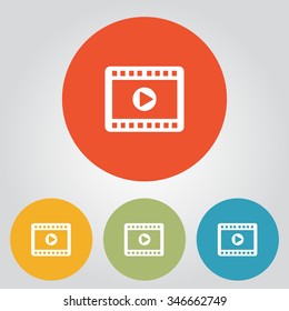 Video icon. Flat design style. Vector EPS 10.