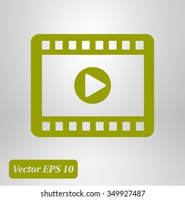 Video icon. Flat design style. Vector EPS 10.