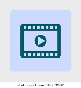 Video icon. Flat design style. Vector EPS 10.