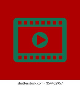 Video icon. Flat design style. Vector EPS 10.