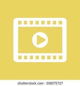 Video icon. Flat design style. Vector EPS 10.