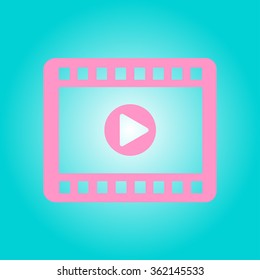 Video icon. Flat design style. Vector EPS 10.