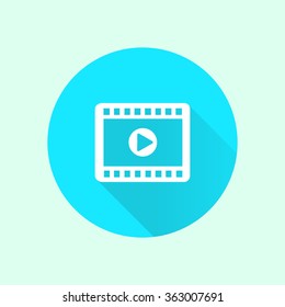 Video icon. Flat design style. Vector EPS 10.