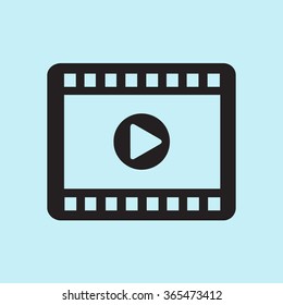 Video icon. Flat design style. Vector EPS 10.