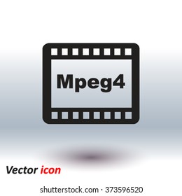 Video icon. Flat design style. Vector EPS 10.