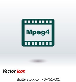 Video icon. Flat design style. Vector EPS 10.