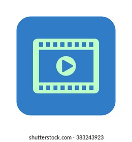 Video icon. Flat design style. Vector EPS 10.