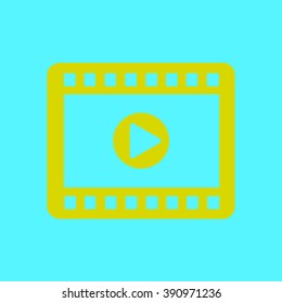 Video icon. Flat design style. Vector EPS 10.