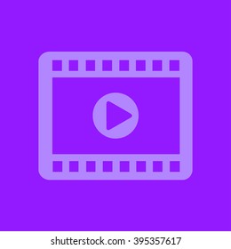 Video icon. Flat design style. Vector EPS 10.