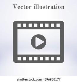 Video icon. Flat design style. Vector EPS 10.