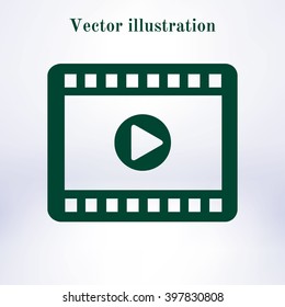Video icon. Flat design style. Vector EPS 10.