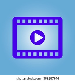 Video icon. Flat design style. Vector EPS 10.