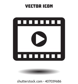 Video icon. Flat design style. Vector EPS 10.