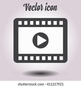 Video icon. Flat design style. Vector EPS 10.