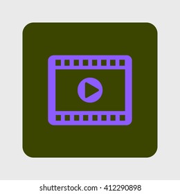 Video icon. Flat design style. Vector EPS 10.