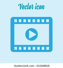 Video icon. Flat design style. Vector EPS 10.