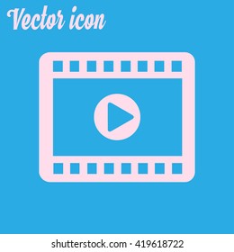 Video icon. Flat design style. Vector EPS 10.