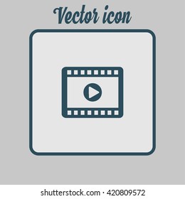 Video icon. Flat design style. Vector EPS 10.
