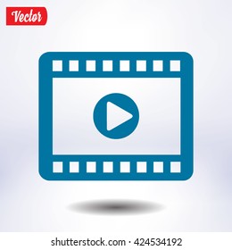 Video icon. Flat design style. Vector EPS 10.