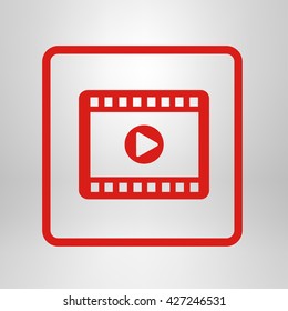 Video icon. Flat design style. Vector EPS 10.