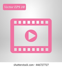 Video icon. Flat design style. Vector EPS 10.