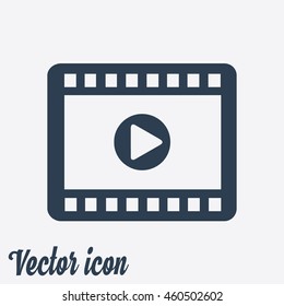 Video icon. Flat design style. Vector EPS 10.